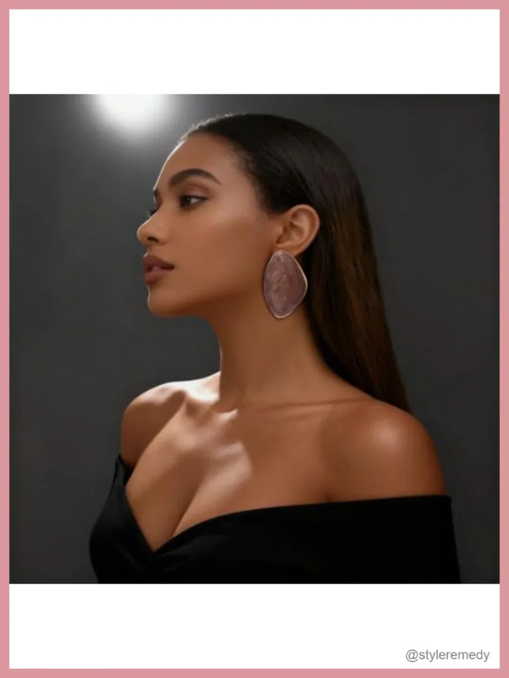 Large Statement Drop Dangle Earrings Chunky Irregular Geometric Oval Pebble